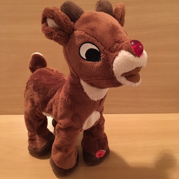 Rudolph the Red Nosed Reindeer Doll Animated Musical Broken Toy for Holiday Xmas - Picture 1 of 4